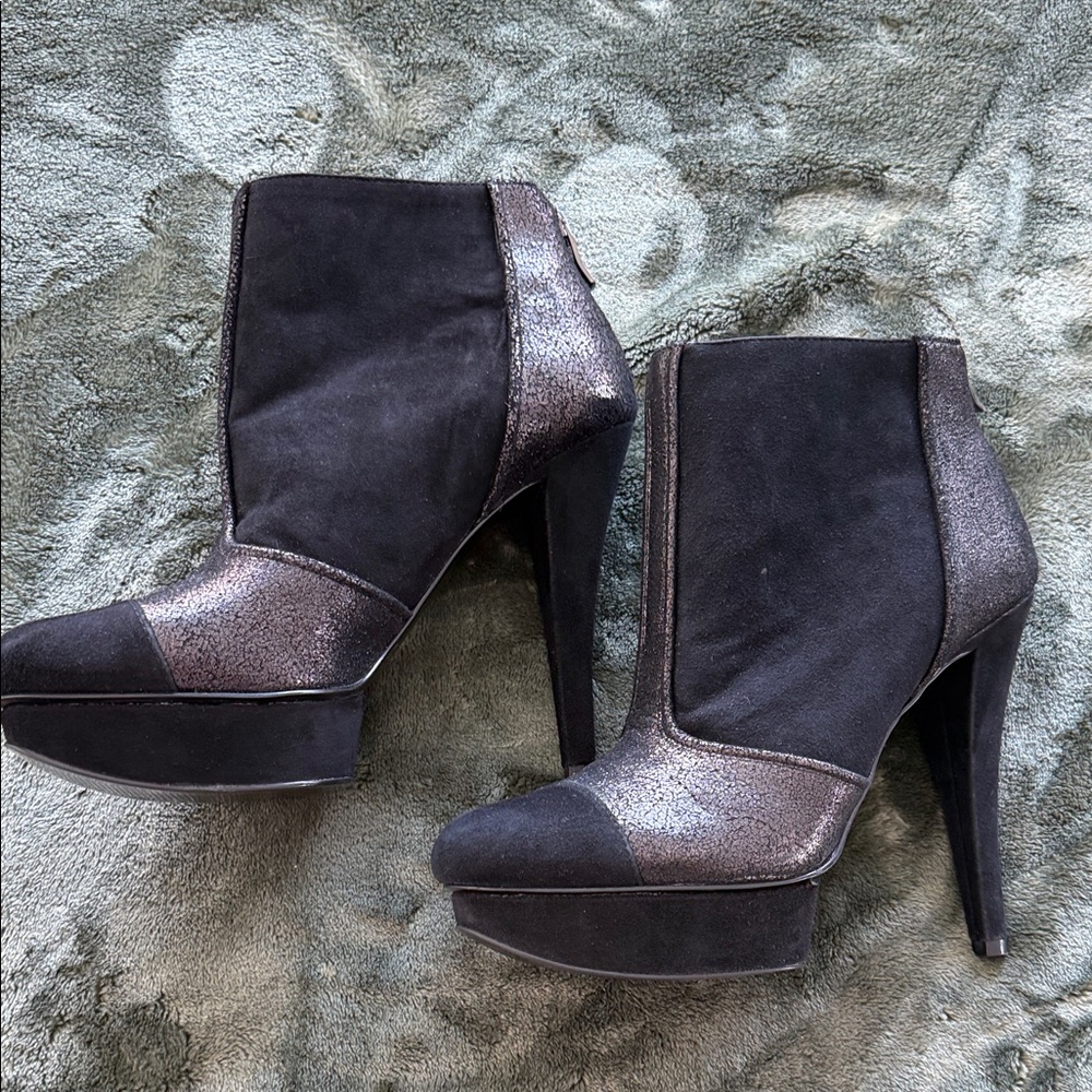 BCBGeneration Black Suede Ankle Boots